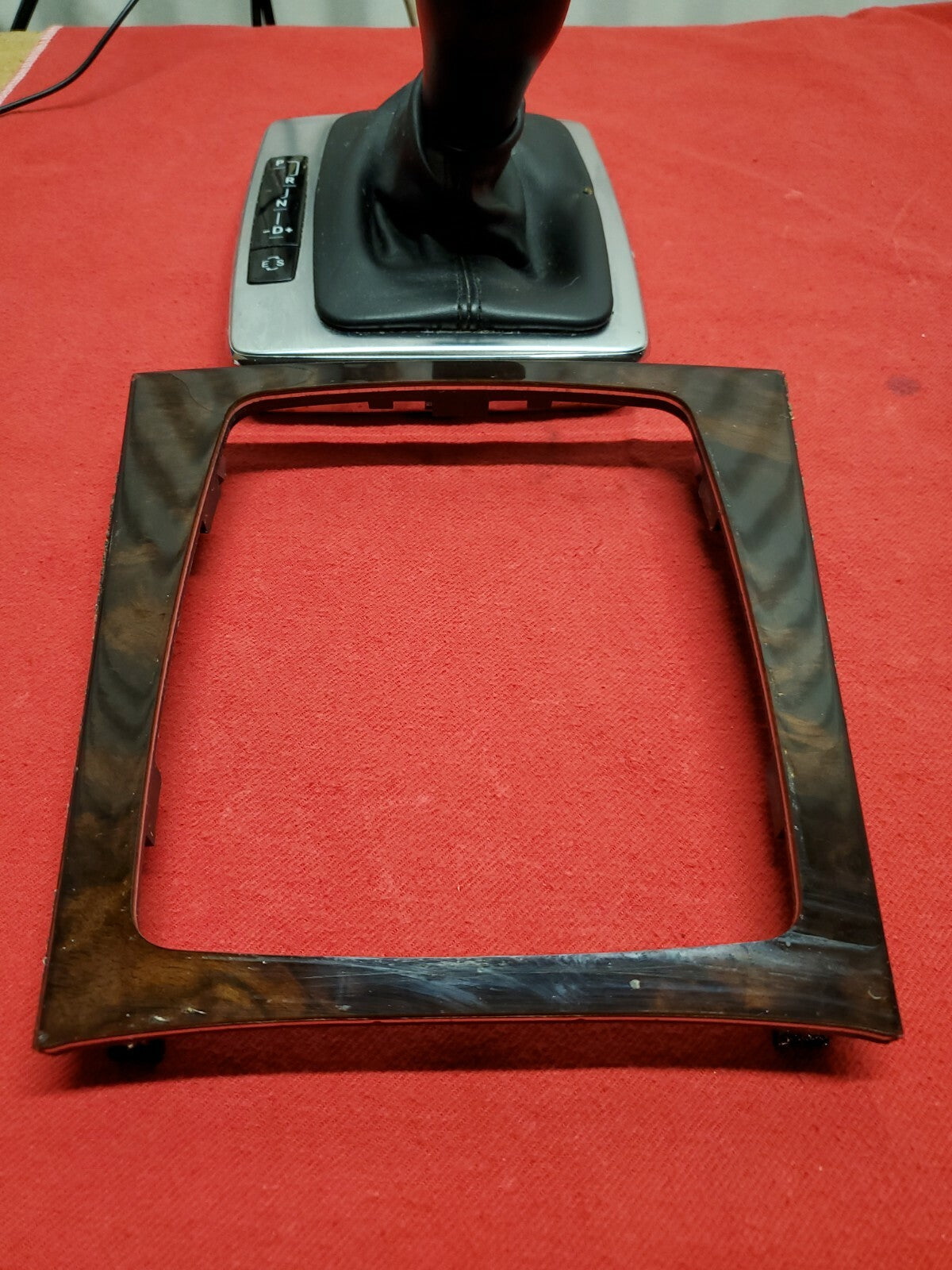 2012 2013 2014 Mercedes Leather Boot Shift Knob & Trim Bezel Wood Grain