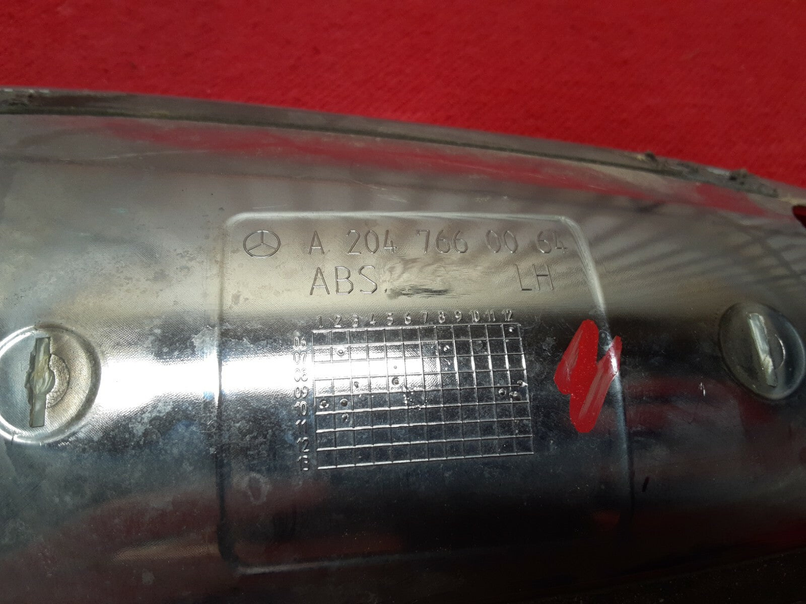 2012 Mercedes C300 C-Class LEFT DRIVER Front or Rear Chrome Door Handle Insert