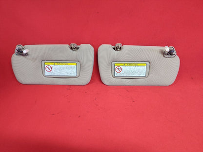 2000-2003 Nissan Maxima Sun Visor Shade Set Beige Cloth Set w/ Clips + Homelink