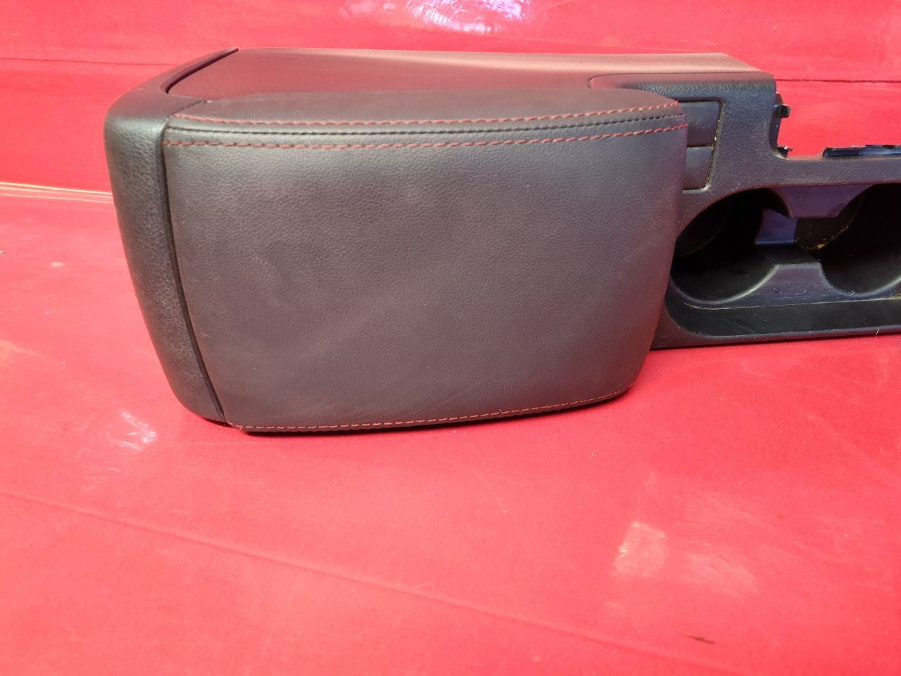 15-21 Subaru WRX / STI Manual Trans Center Console w/ Leather Lid RED Stitching