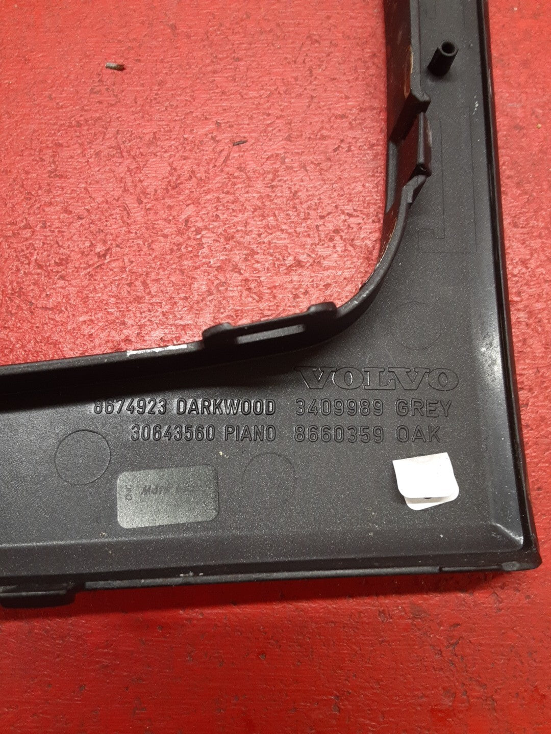 2003-2006 Volvo XC90 Console Shifter Bezel Trim Plate Wood Grain 8660359