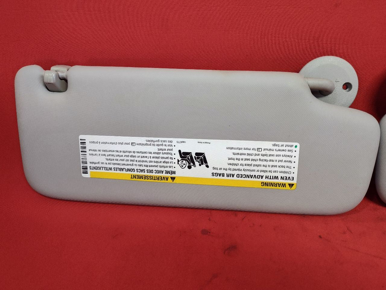 2013-2016 Chevy Spark + EV Sun Visor Shade Left Right Set Light Titanium Grey