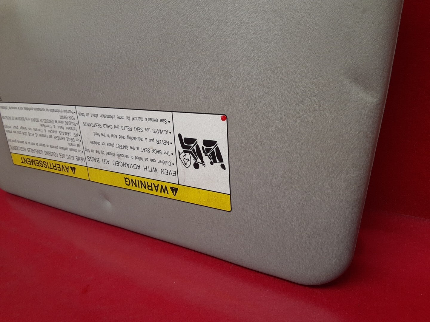 2007 - 2013 Suzuki SX4 Left Driver and Right Passenger Side Vinyl Sun Visor Set