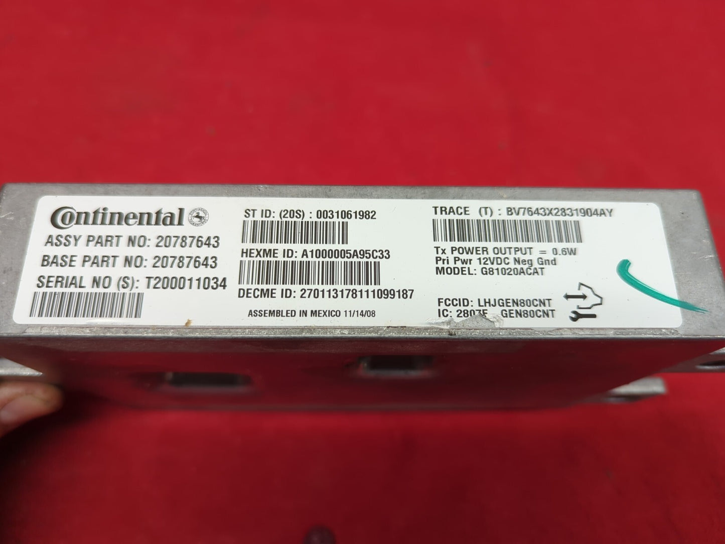 2009 Pontiac Chevrolet Saturn Cadillac - On Star / Onstar Control Module 
