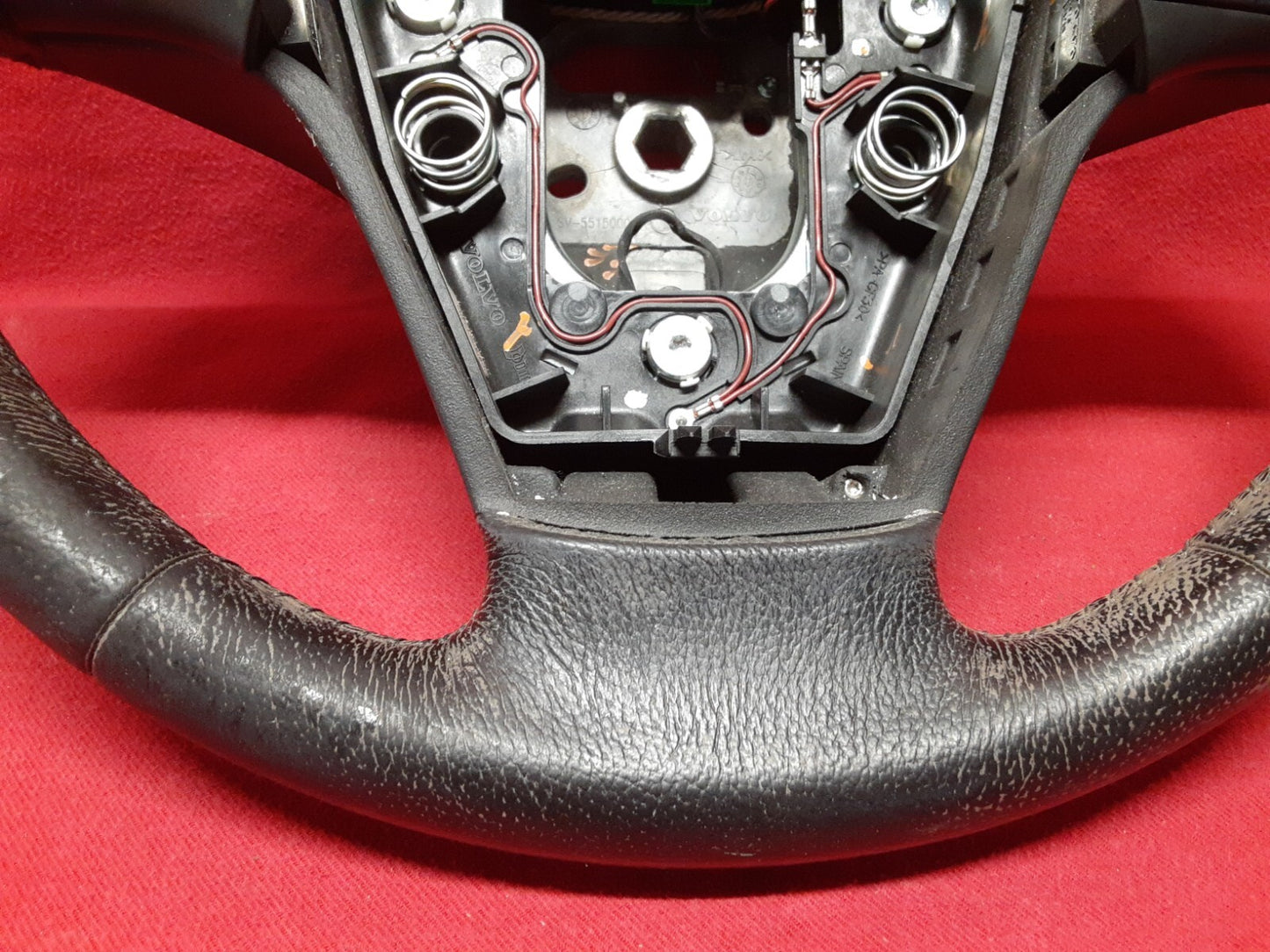 2004 - 2010 Volvo S40 Charcoal Black Steering Wheel Leather w/ Cruise & Audio