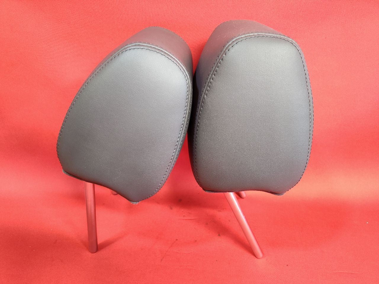 2013-2016 Chevy Spark FRONT Seat Left Right Headrest Set PVC Leather Dark Pewter