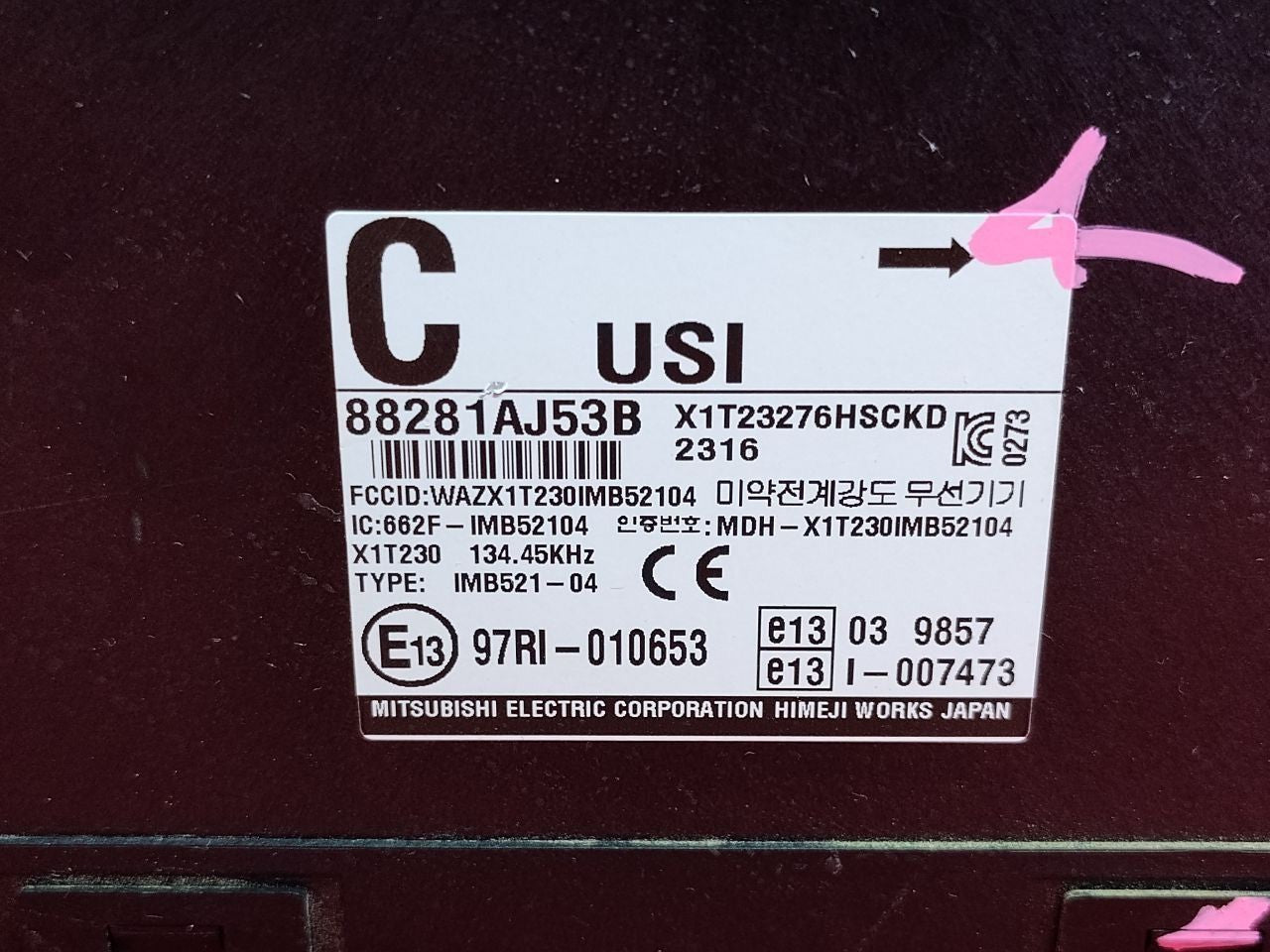 2012 Subaru Outback / Legacy Anti-Theft Integrated Body Control Module BCM BCU