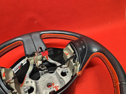 2013 2014 2015 2016 Fiat 500 / Fiat 500e Steering Wheel Black & Red Leather