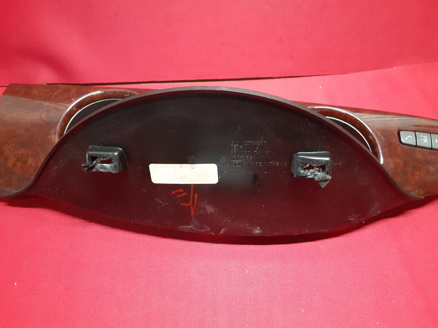 2006 - 2011 Buick Lucerne Speedometer Cluster Bezel Trim Woodgrain 25769507