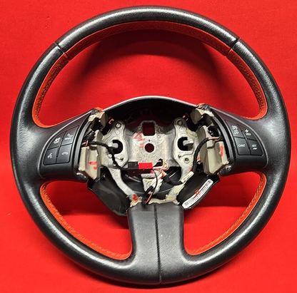 2013 2014 2015 2016 Fiat 500 / Fiat 500e Steering Wheel Black & Red Leather