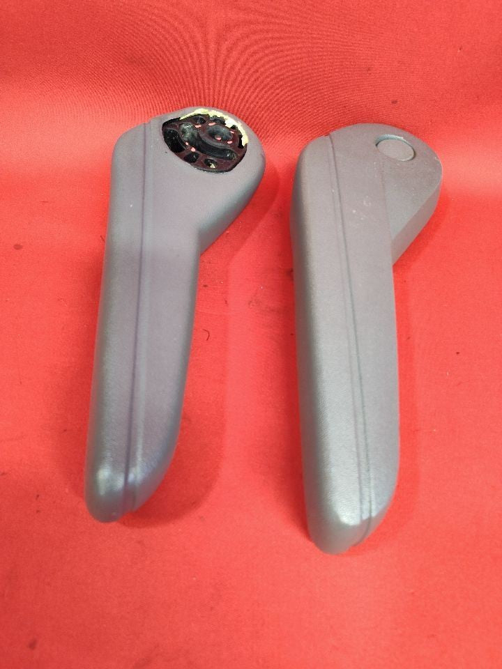2008-2010 Chrysler Dodge Van FRONT Left Right Seat Armrest Set Medium Slate Gray