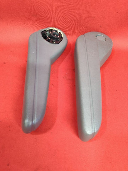 2008-2010 Chrysler Dodge Van FRONT Left Right Seat Armrest Set Medium Slate Gray