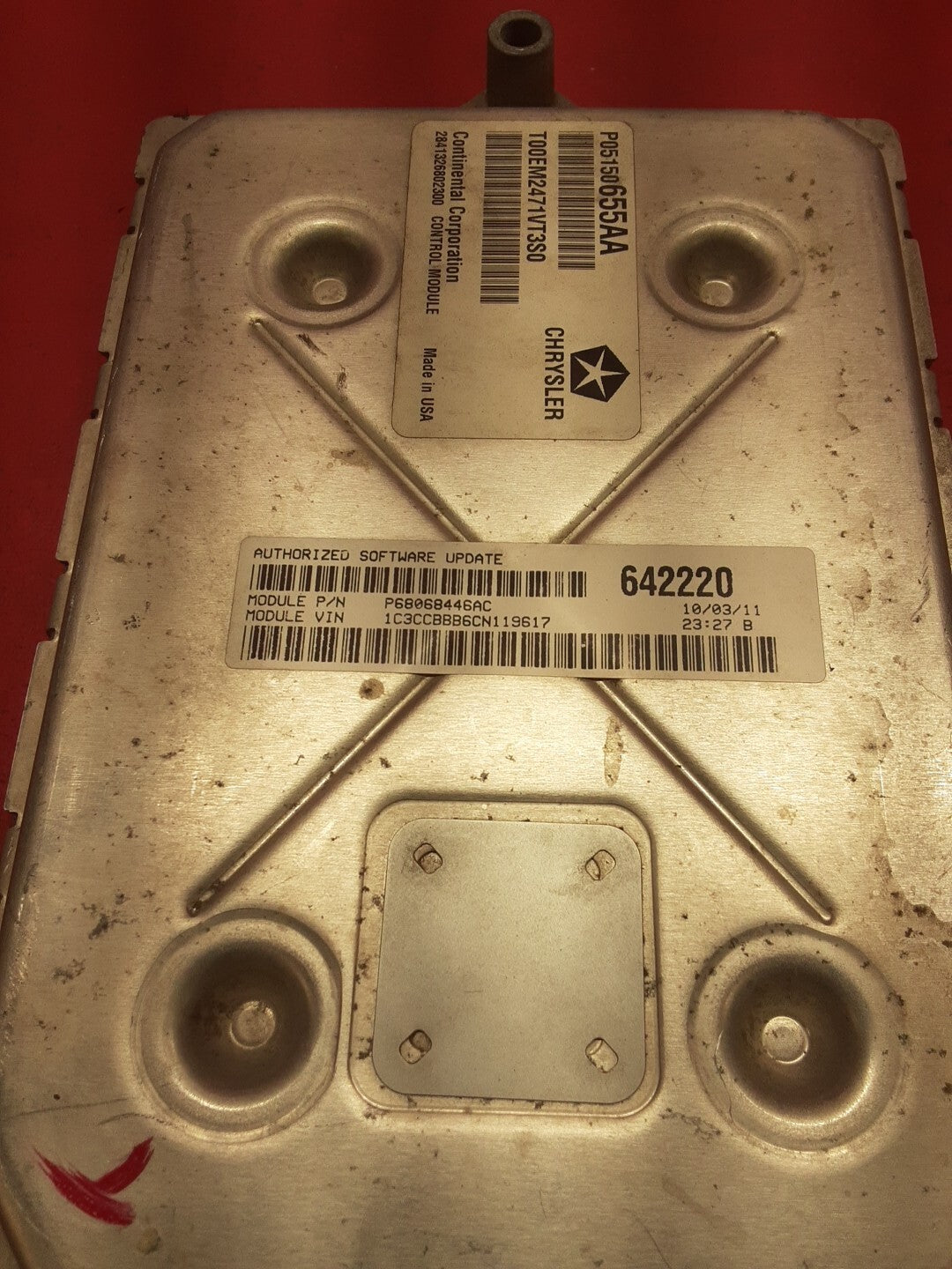 2012 Chrysler 200 Dodge Avenger Power Control Module PCM R5150655AA
