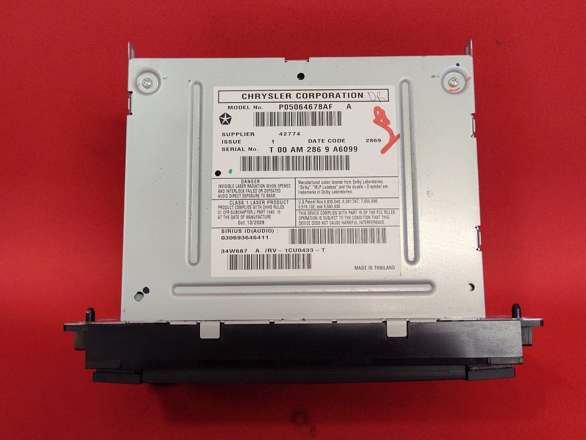 2010-2012 Chrysler Dodge Van Ram Truck Sirius XM Satellite 6.5 Radio RBZ + RSC