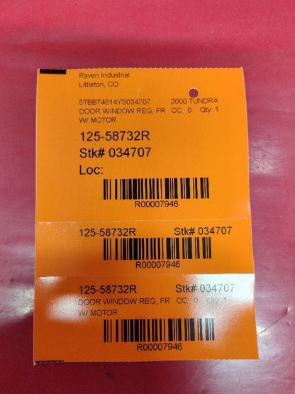 2000-2006 Toyota Tundra FRONT RIGHT PASSENGER Power Window Regulator Motor Set