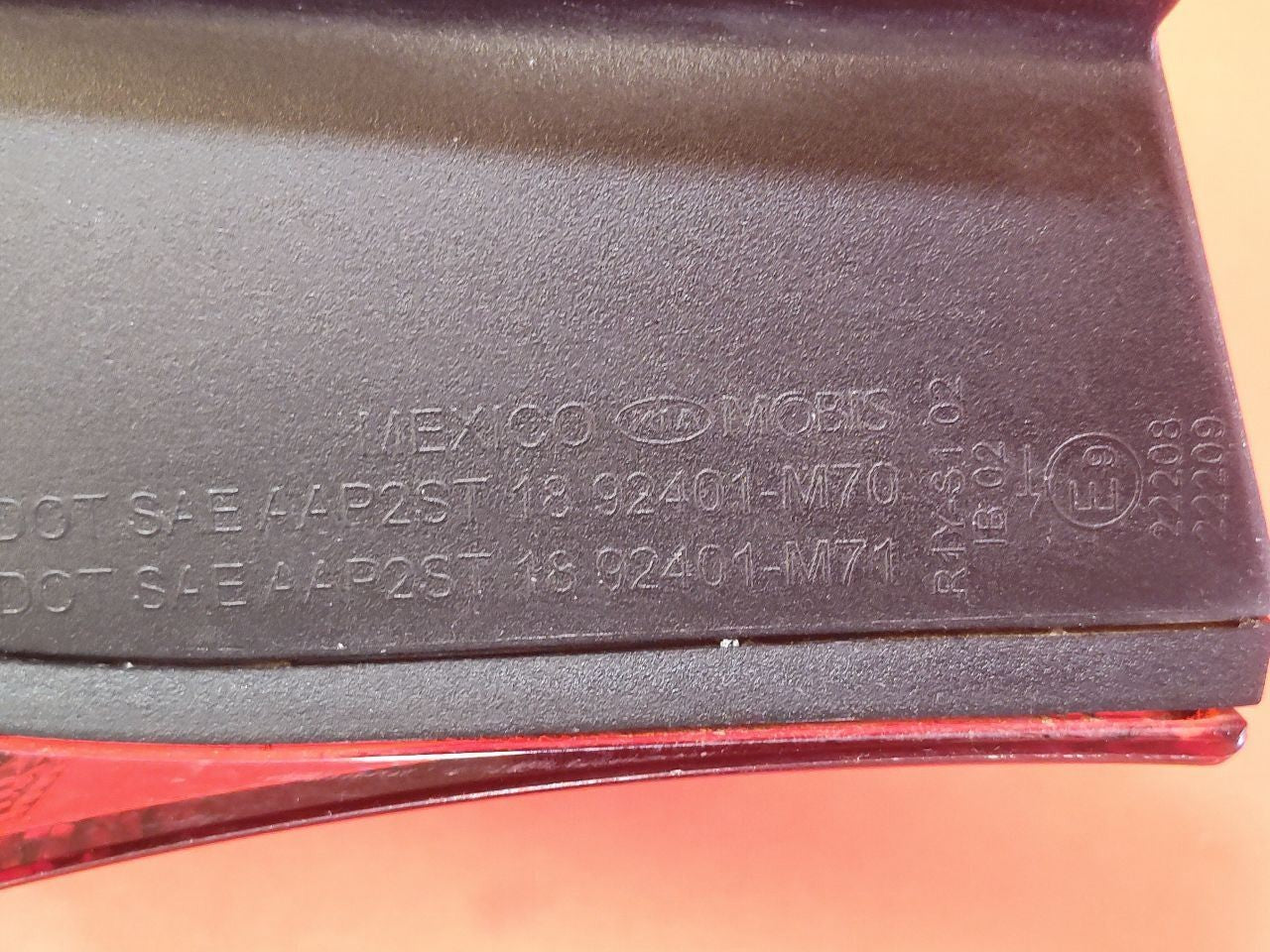 2019-2024 Kia Forte LEFT DRIVER OUTER Quarter Incandescent Tail Light Lamp