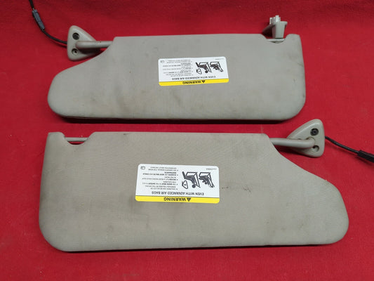 2005 2006 2007 Mopar Dodge Chrysler Front Sun Visor Shade SET Cloth Tan Lighted