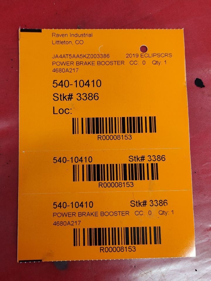 2018-2025 Mitsubishi Eclipse Cross 1.5L L4 Power Brake Booster - 83k Miles