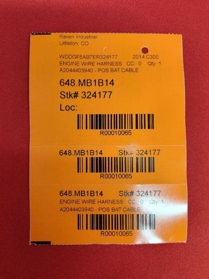 2006-2015 Mercedes C350 13-14 C300 Battery to Starter Wiring Harness 3.5L V6