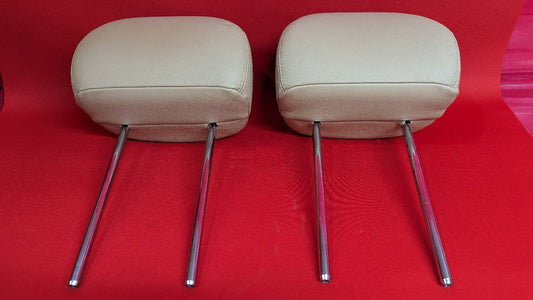 2011-2015 Hyundai Sonata FRONT Left Right Headrest Set Leather Color: Camel