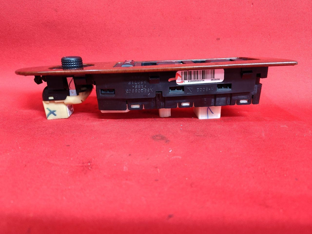 2006 2007 Jeep Grand Cherokee LEFT DRIVER Master Window Switch Woodgrain Bezel