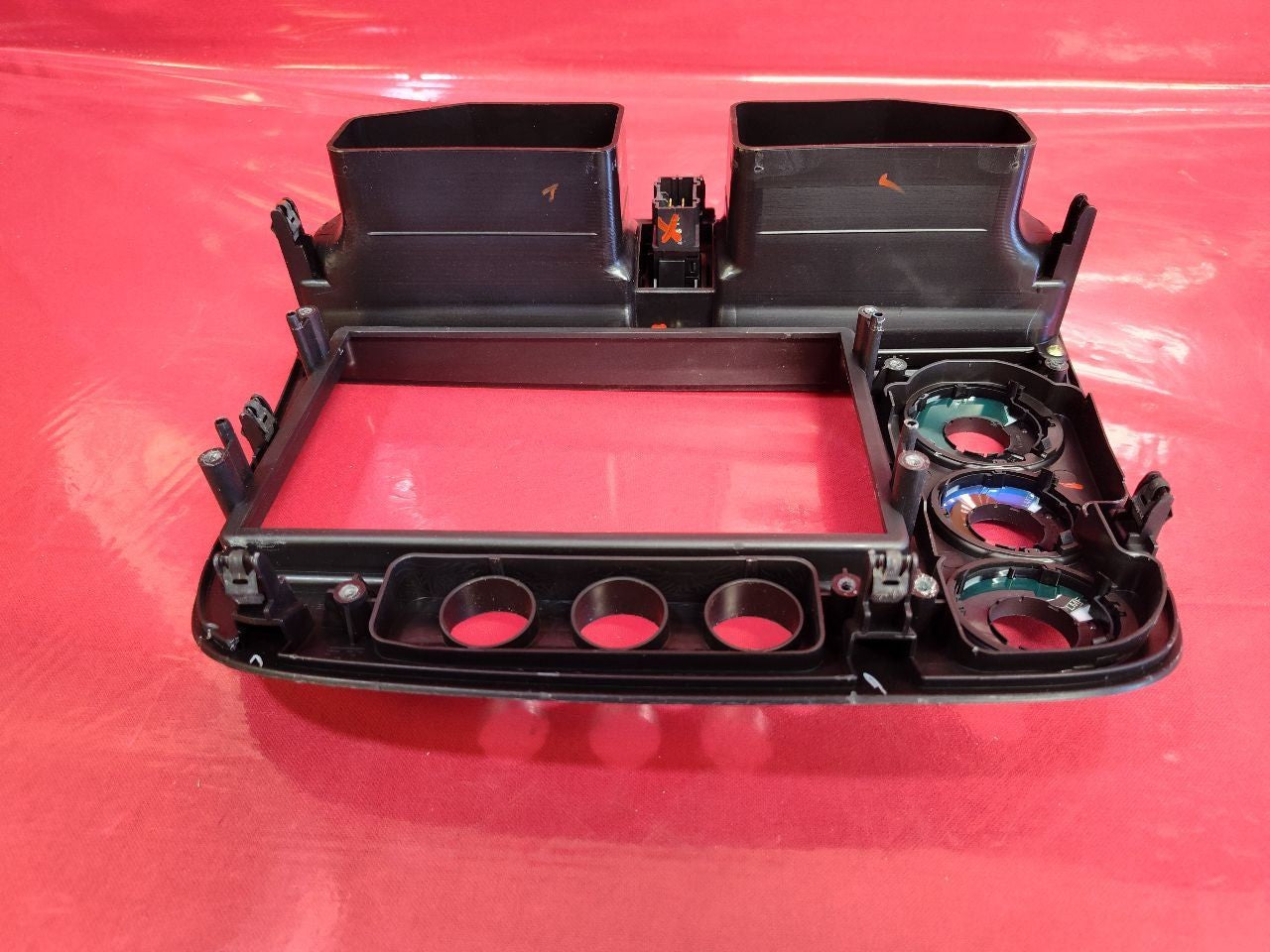 2001 2002 Honda Civic Coupe Radio Climate w/ A/C Air Vent Faceplate Bezel