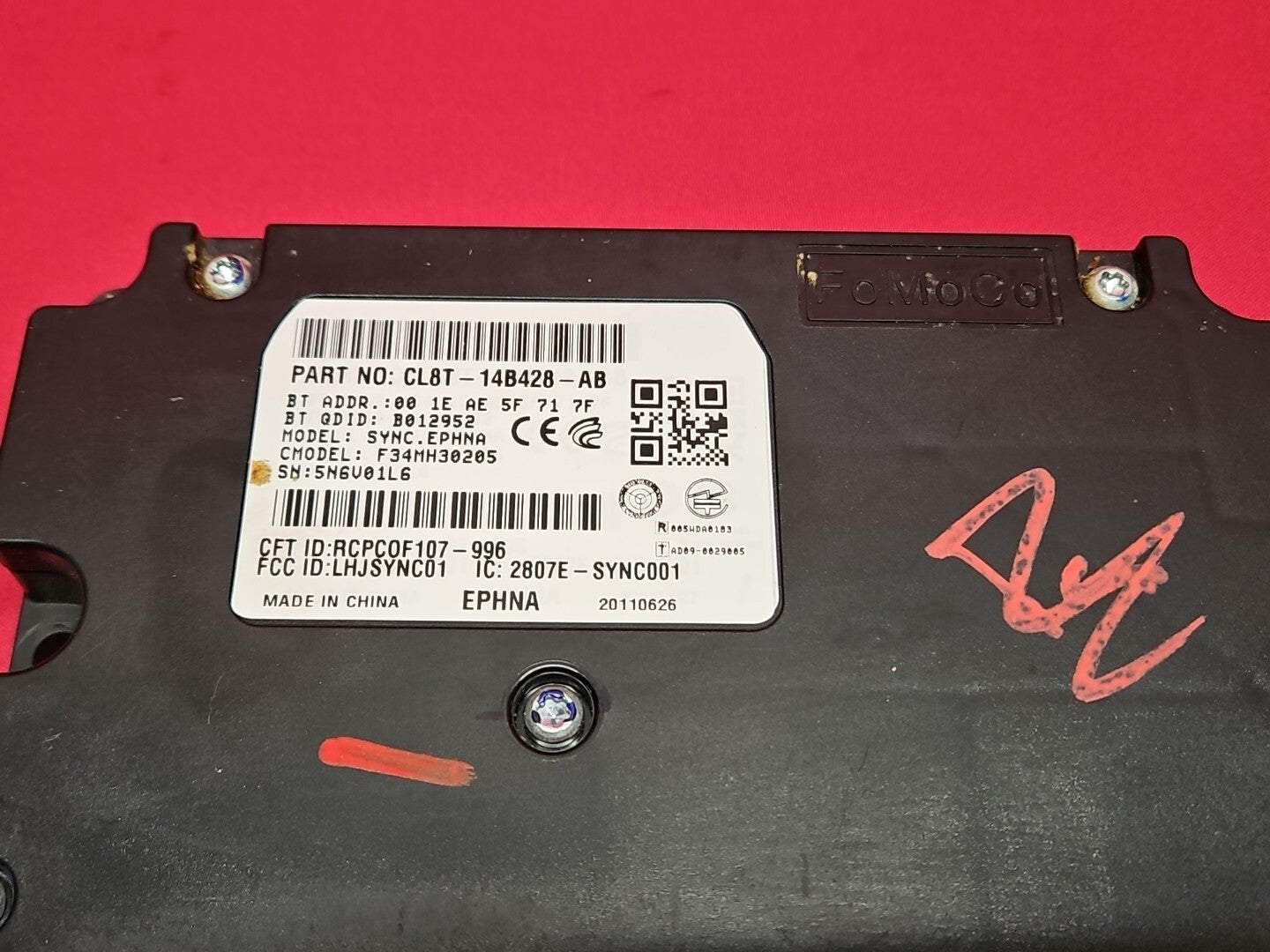 2012 Ford Escape SYNC Communication Module CL8T-14B428-AB