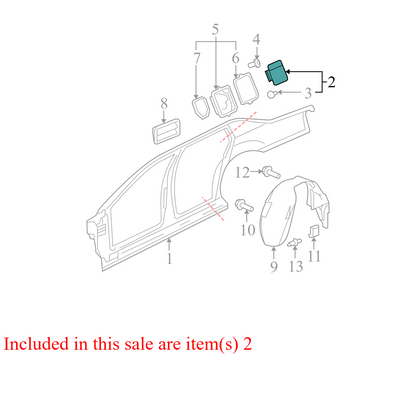 2006 - 2011 Cadillac DTS Fuel Gas Filler Door Lid Paint 800J White Diamond
