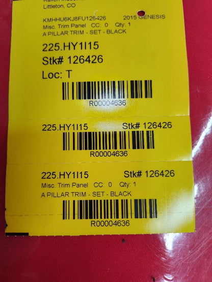 2013-2016 Hyundai Genesis Coupe Front Windshield A-Pillar Trim Set Black