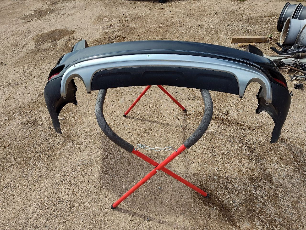 2011-2019 Dodge Journey Rear Bumper Cover Dual Exhaust Chrome Lower PX8 Black