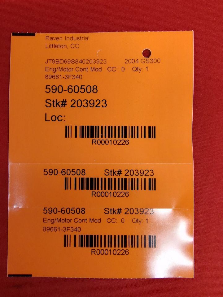 2004 2005 Lexus GS300 3.0L V6 A/T Engine Control Module ECM ECU 89661-3F340