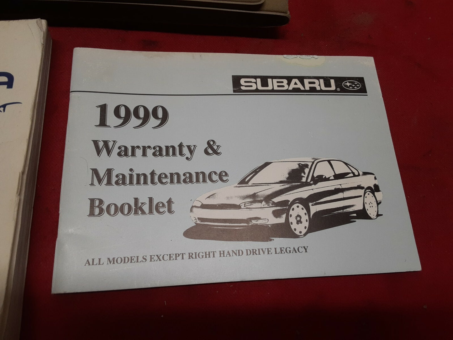1999 Subaru Outback SPORT Gold / Tan Case Owner Manual w/ Maintenance Booklet