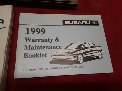 1999 Subaru Outback SPORT Gold / Tan Case Owner Manual w/ Maintenance Booklet