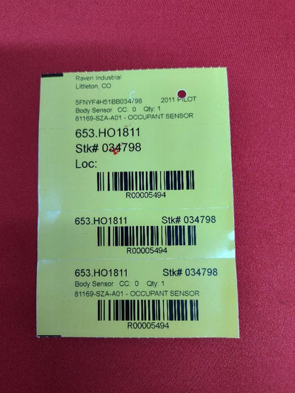 2009-2011 Honda Pilot EX/EX-L Occupancy Sensor Module - 81169-SZA-A01