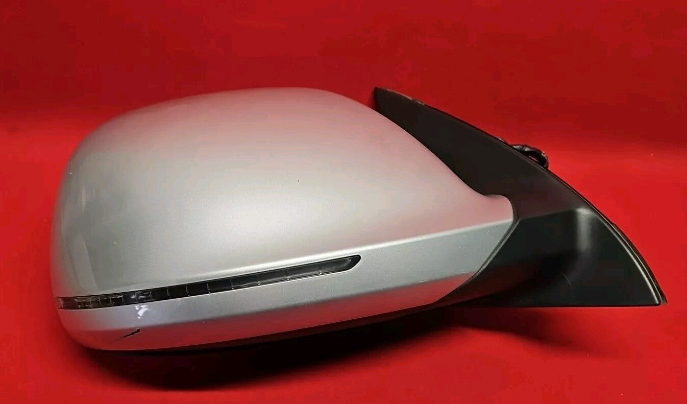 2007 - 2010 Audi Q7 Right Passenger Door Mirror w/ Mem, Lane, Fold - LY7W Silver