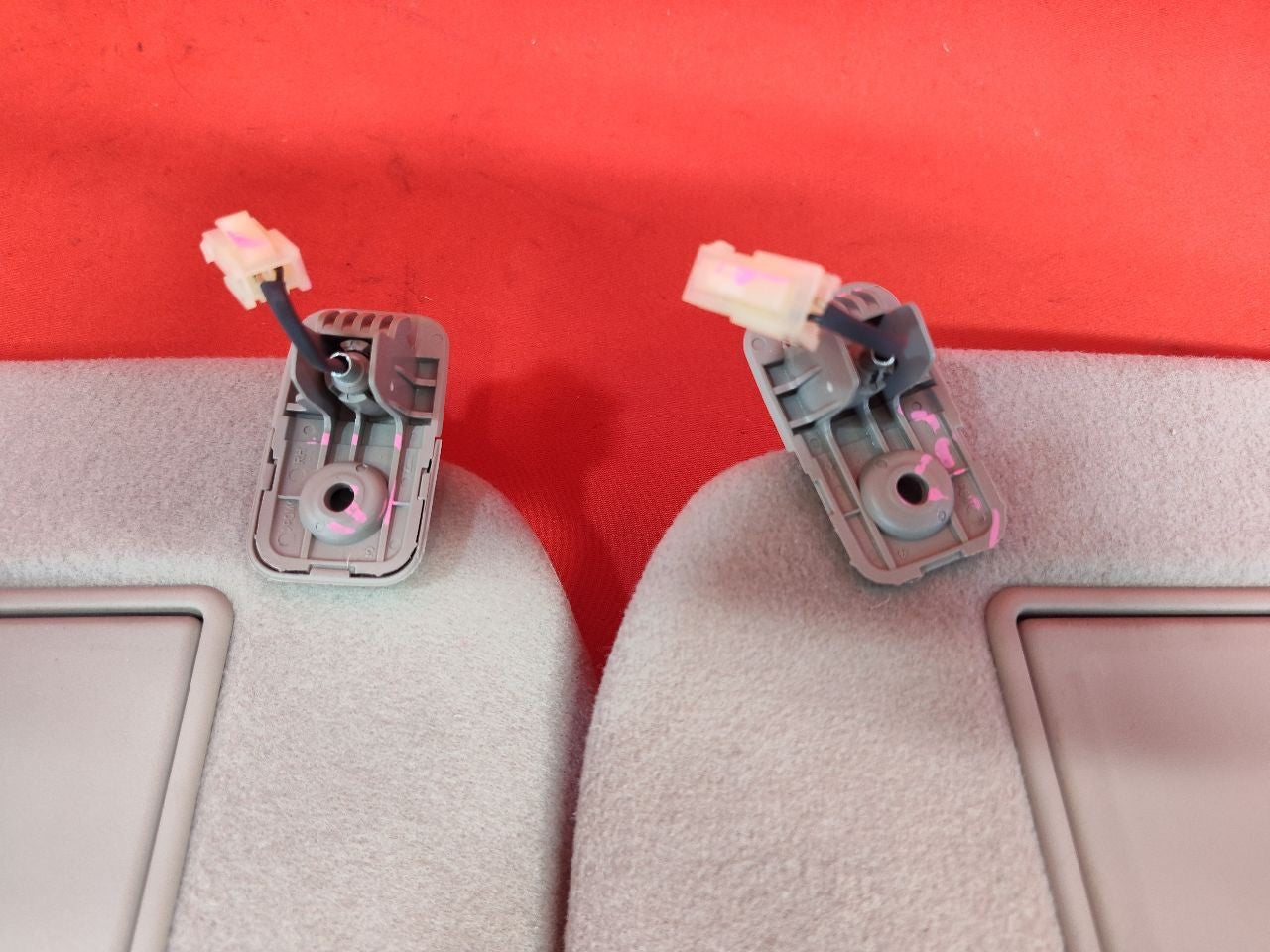 2005-2010 Nissan Xterra 05-12 Frontier Sun Visor Shade Set Grey Cloth w/ Clips