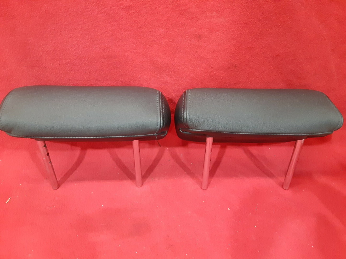 2004 - 2008 Nissan Maxima Leather Rear Left Right Headrest Set Black