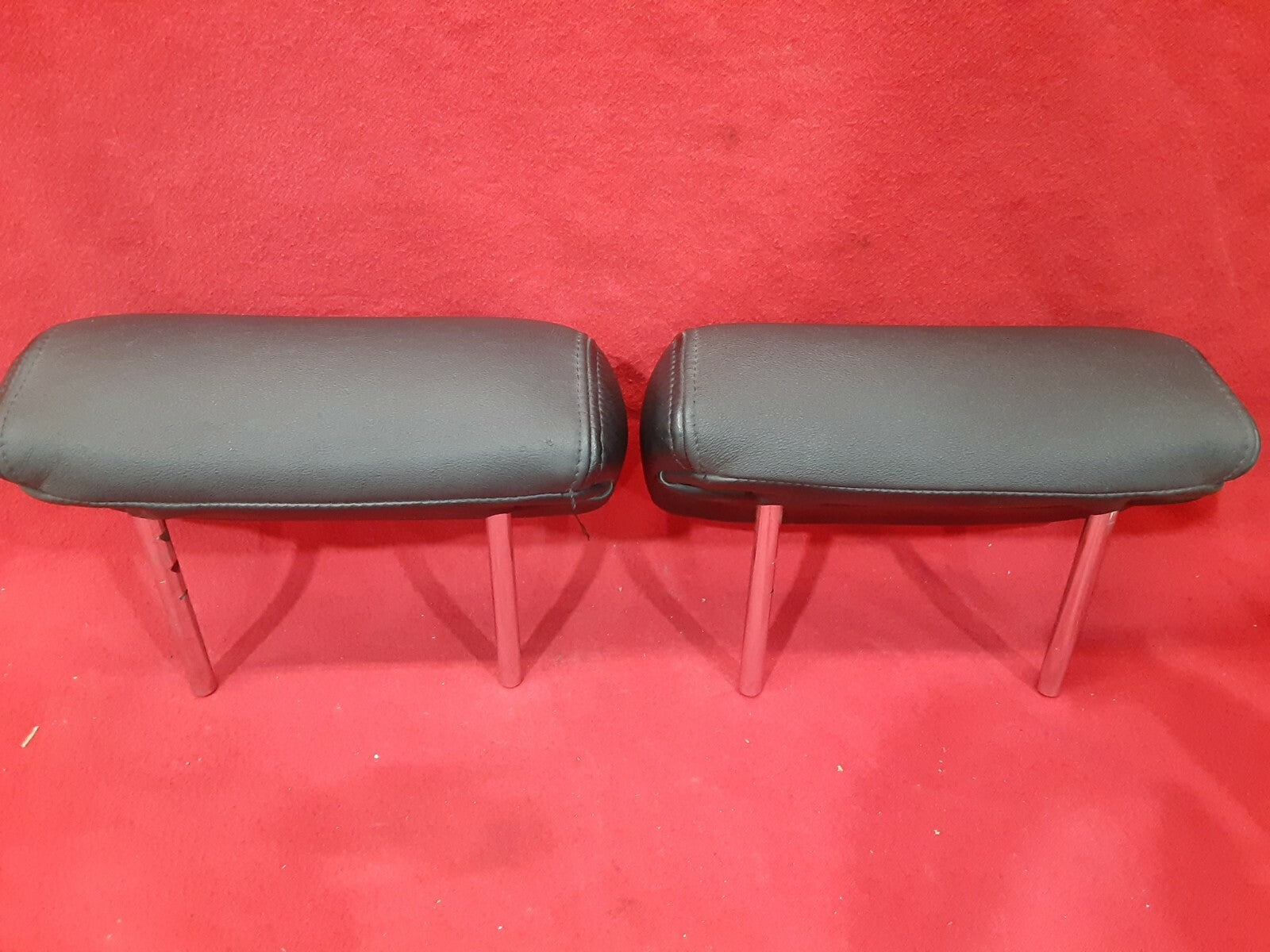 2004 - 2008 Nissan Maxima Leather Rear Left Right Headrest Set Black