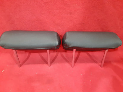 2004 - 2008 Nissan Maxima Leather Rear Left Right Headrest Set Black