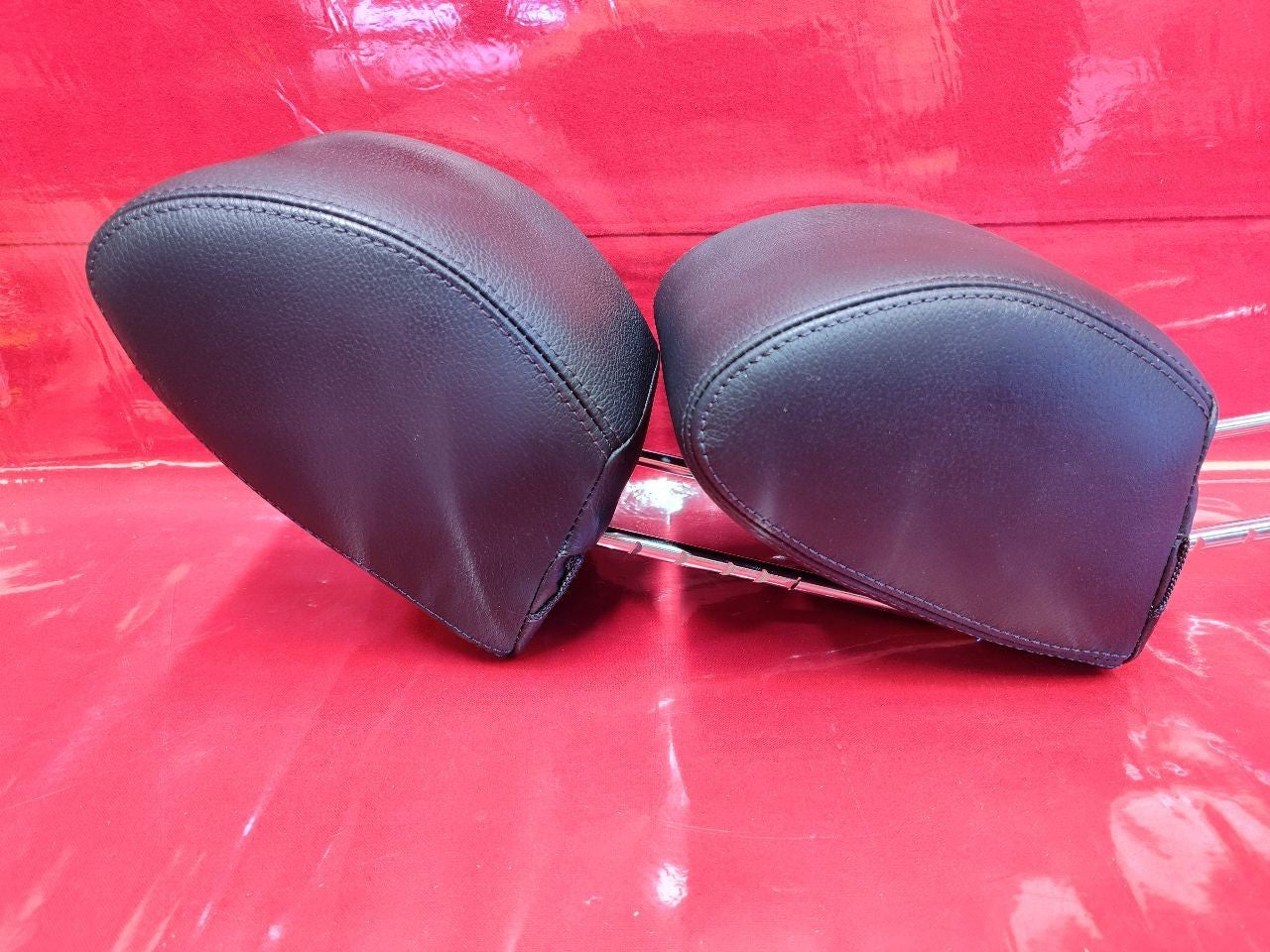 13-16 Hyundai Genesis Coupe FRONT Seat Headrest Left Right Set Black Leather