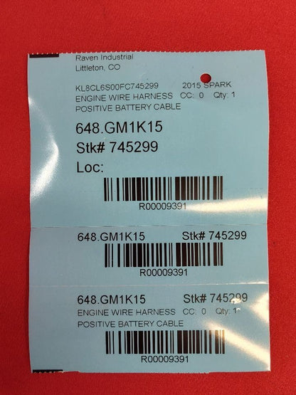 2014-2016 Chevy Spark EV Electric Positive Battery Cable SHORT SECTION 95400278