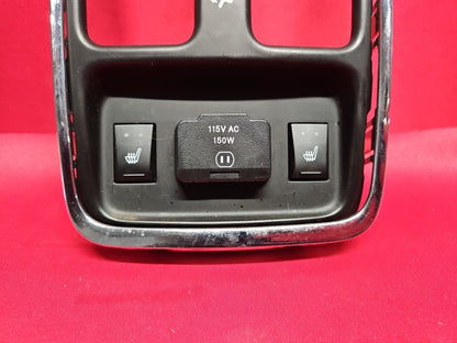 2011 - 2013 Jeep Grand Cherokee Center Console REAR 115V Heated Seat Switch Trim