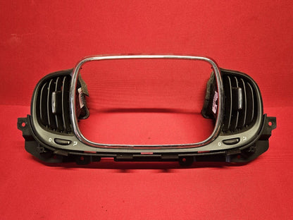 2016-2019 Fiat 500 Radio Dash Chrome Bezel Trim w/ Air Vent Registers