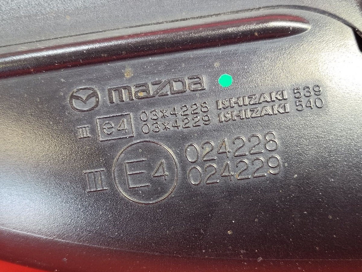 2014-2016 Mazda3 LEFT DRIVER Door Mirror Heated Blind Turn JAPAN 41V Soul Red