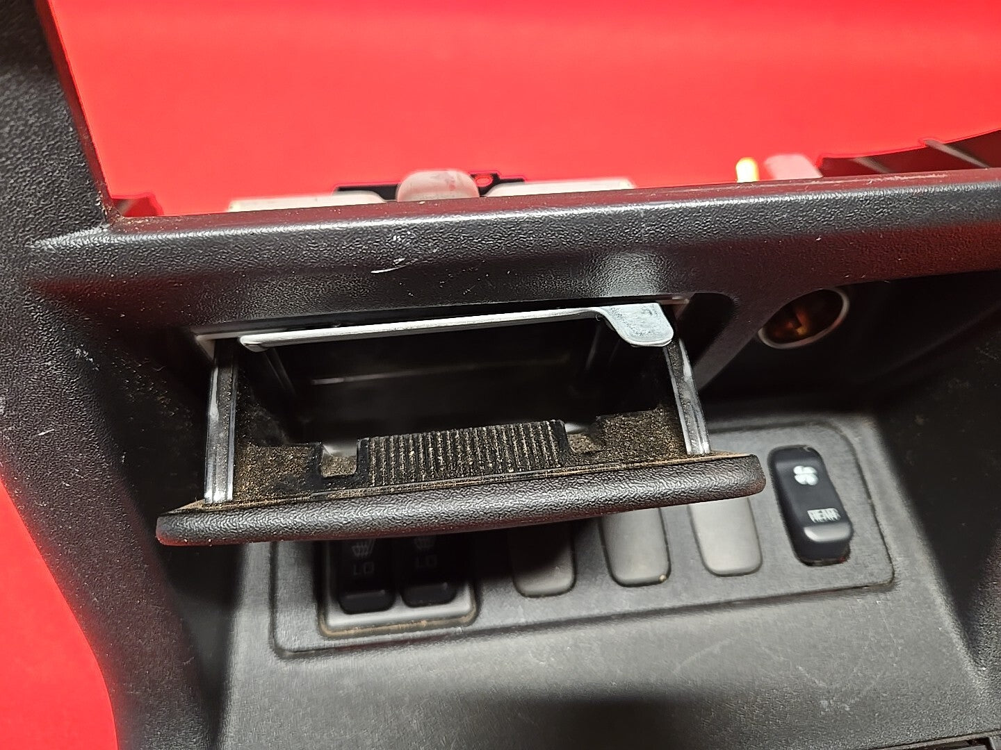 2001 - 2006 Mitsubishi Montero UPPER Center Console Ash Tray Heated Seat Bezel