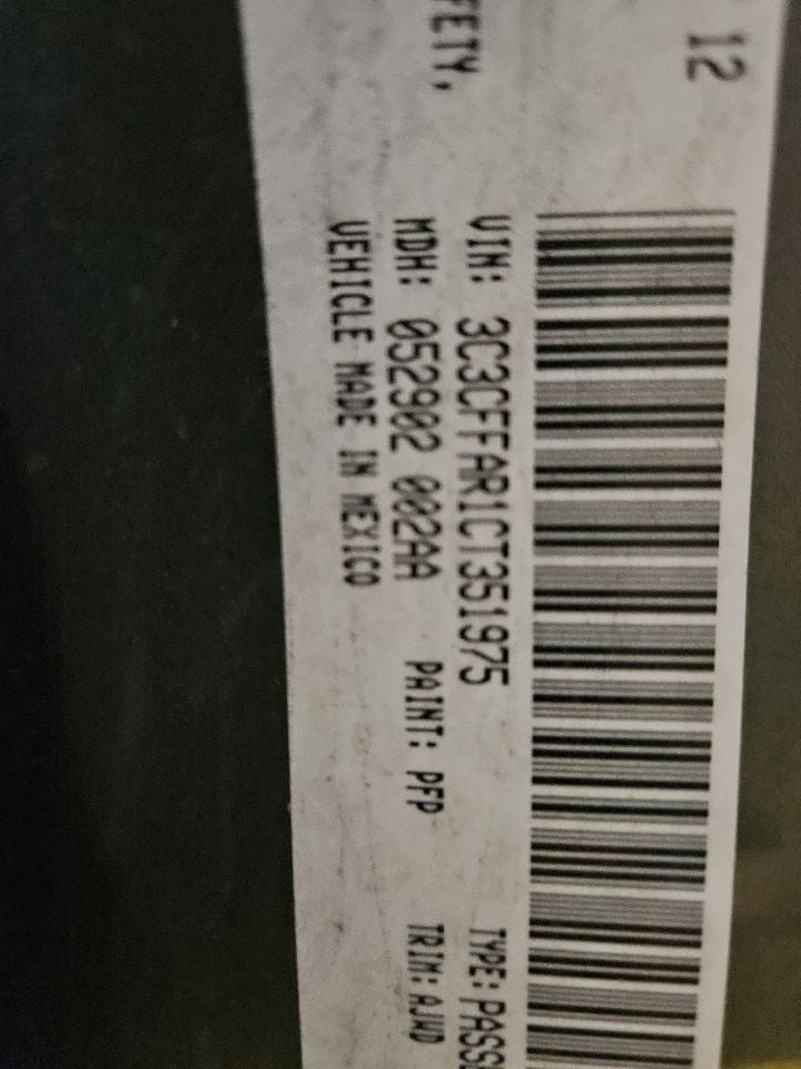 2012-2019 Fiat 500 Front Hood Release Latch Lock Actuator 68070282AB