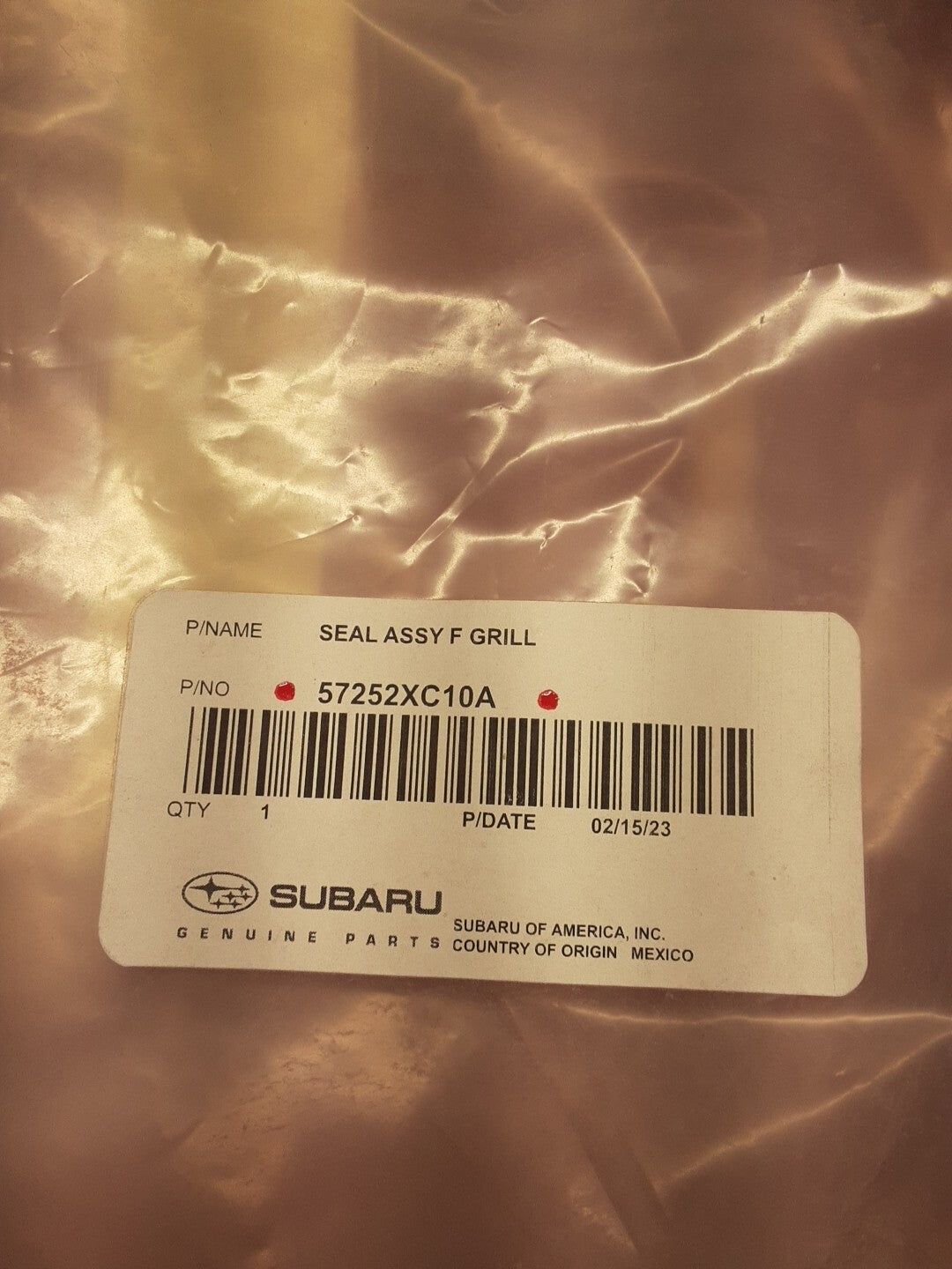 2019-2024 Subaru Ascent Front Grille Seal OEM 57252XC10A