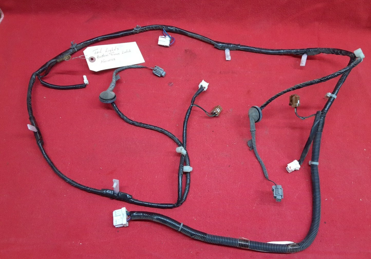 2002 2003 2004 Infiniti I35 REAR Trunk Latch Tail Light Bumper Wiring Harness 