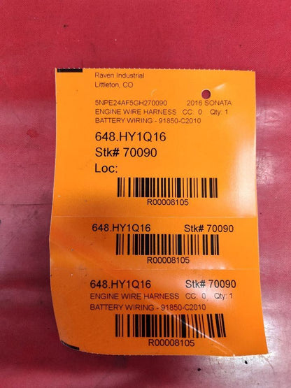 2015-2019 Hyundai Sonata 2.4L L4 Gas Engine Positive Battery Cable Wire Harness