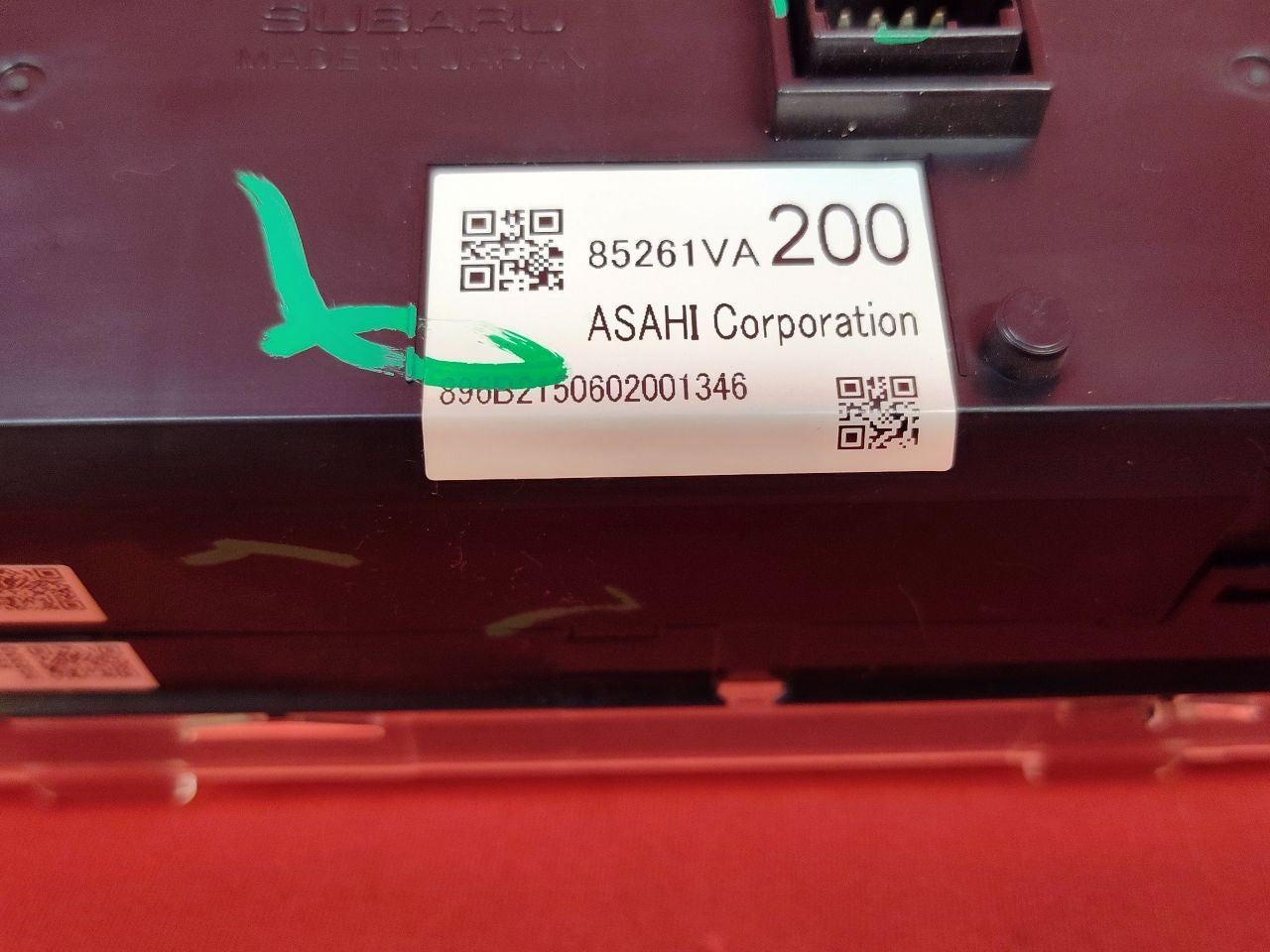 2016 Subaru WRX STI Upper Dash Panel Information Display Screen 85261-VA200